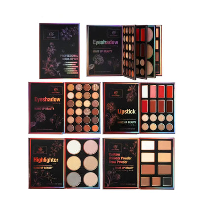 Palette d'ombres à paupières multichromes 55 couleurs nacrées