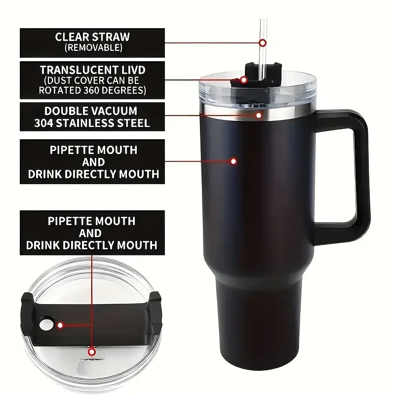 Tasse de voyage isotherme inox grande capacité