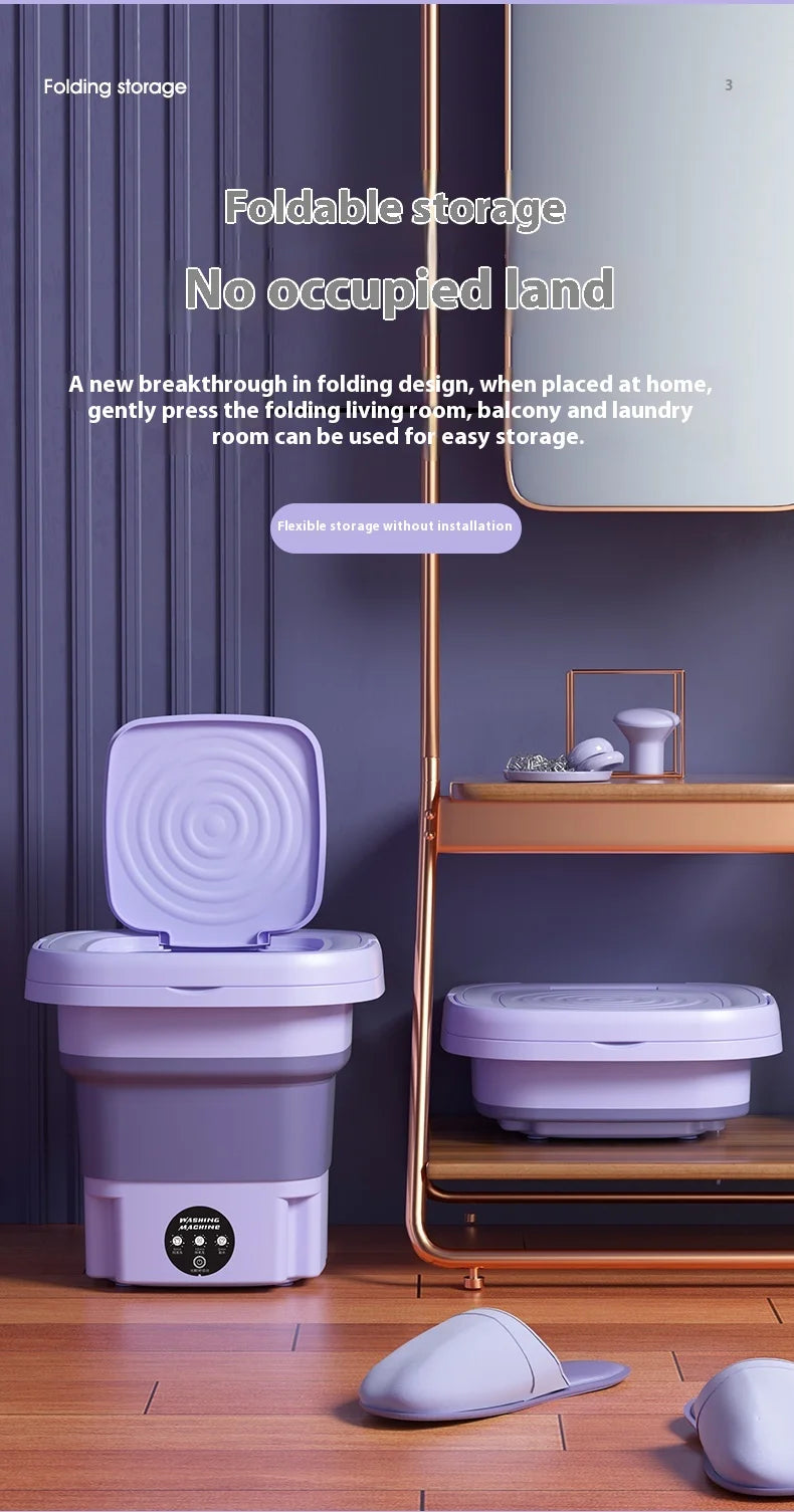 Machine à laver pliable 8L portable