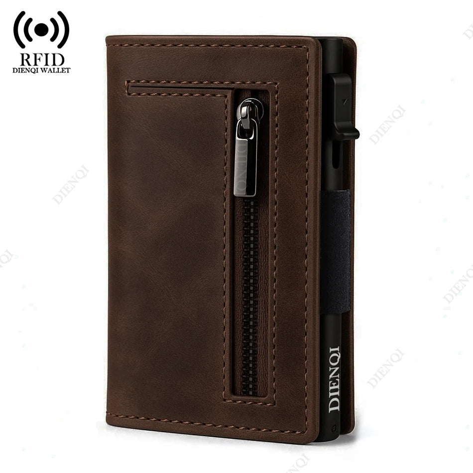 porte cartes hommes portefeuille pliant grande capacité porte-monnaie en cuir PU noir