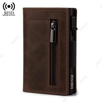 porte cartes hommes portefeuille pliant grande capacité porte-monnaie en cuir PU noir