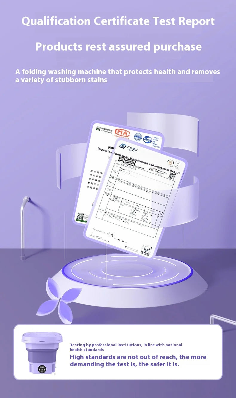 Machine à laver pliable 8L portable