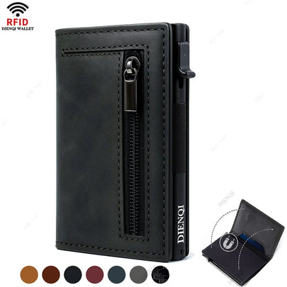 porte cartes hommes portefeuille pliant grande capacité porte-monnaie en cuir PU noir