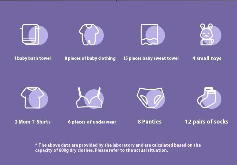 Machine à laver pliable 8L portable