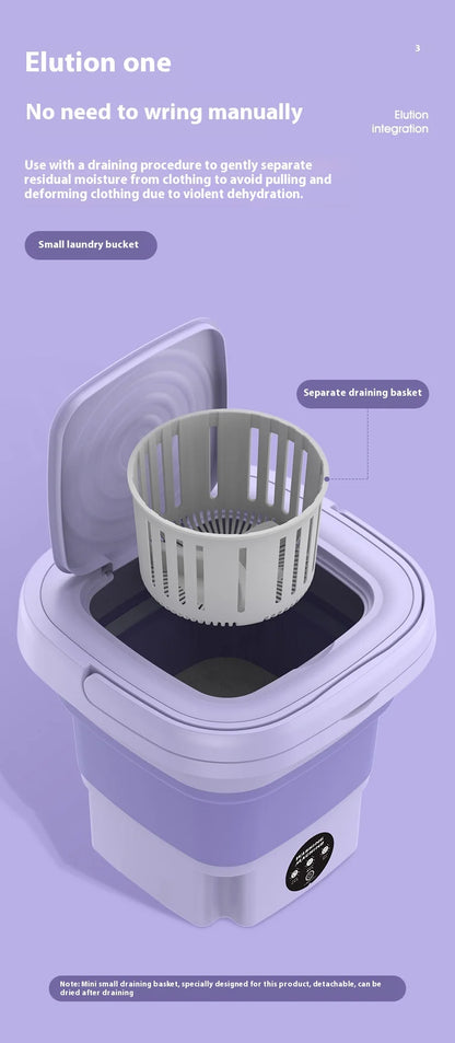 Machine à laver pliable 8L portable